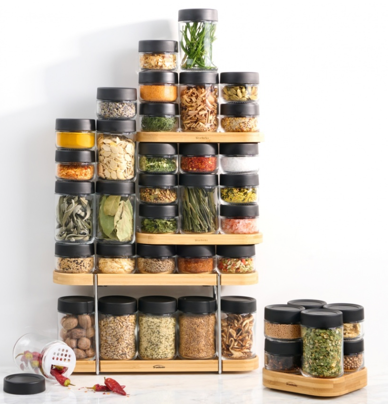 Treadeu Spice Rack TRUDEAU Spice Rack - Rotating Display - 6 Bottles | Lifetime Kitchen