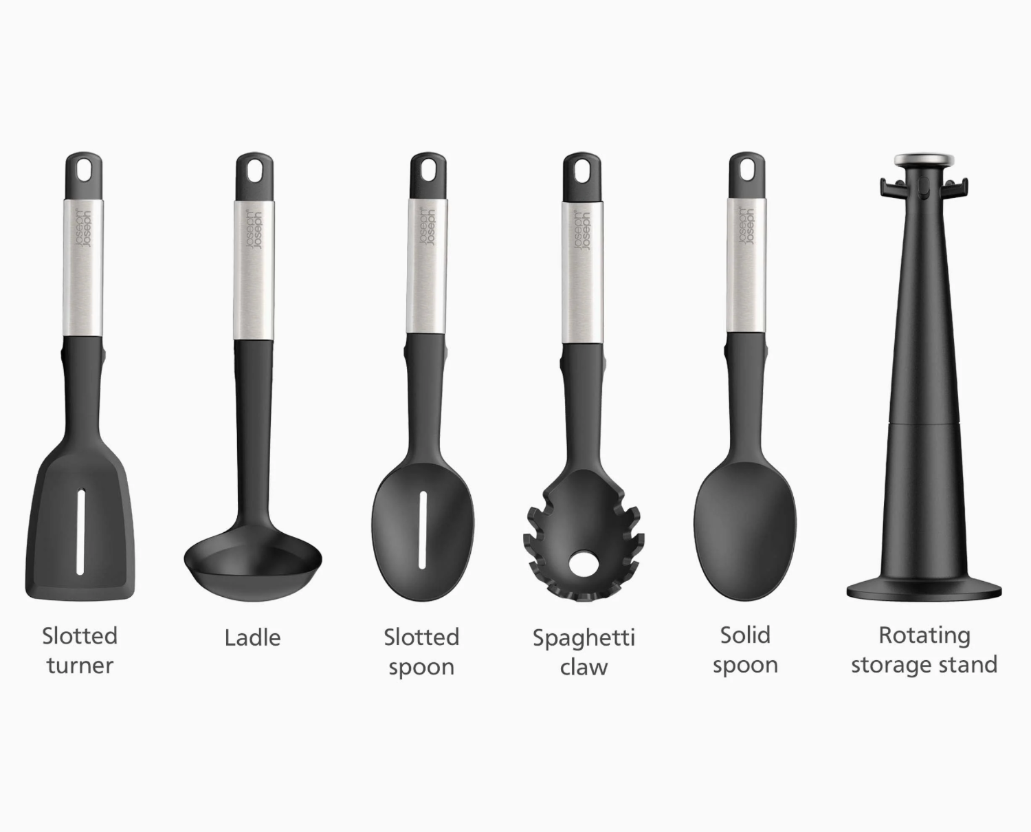 Elevate Stainless-steel Silicone Utensils Carousel Set - Thumbnail 2