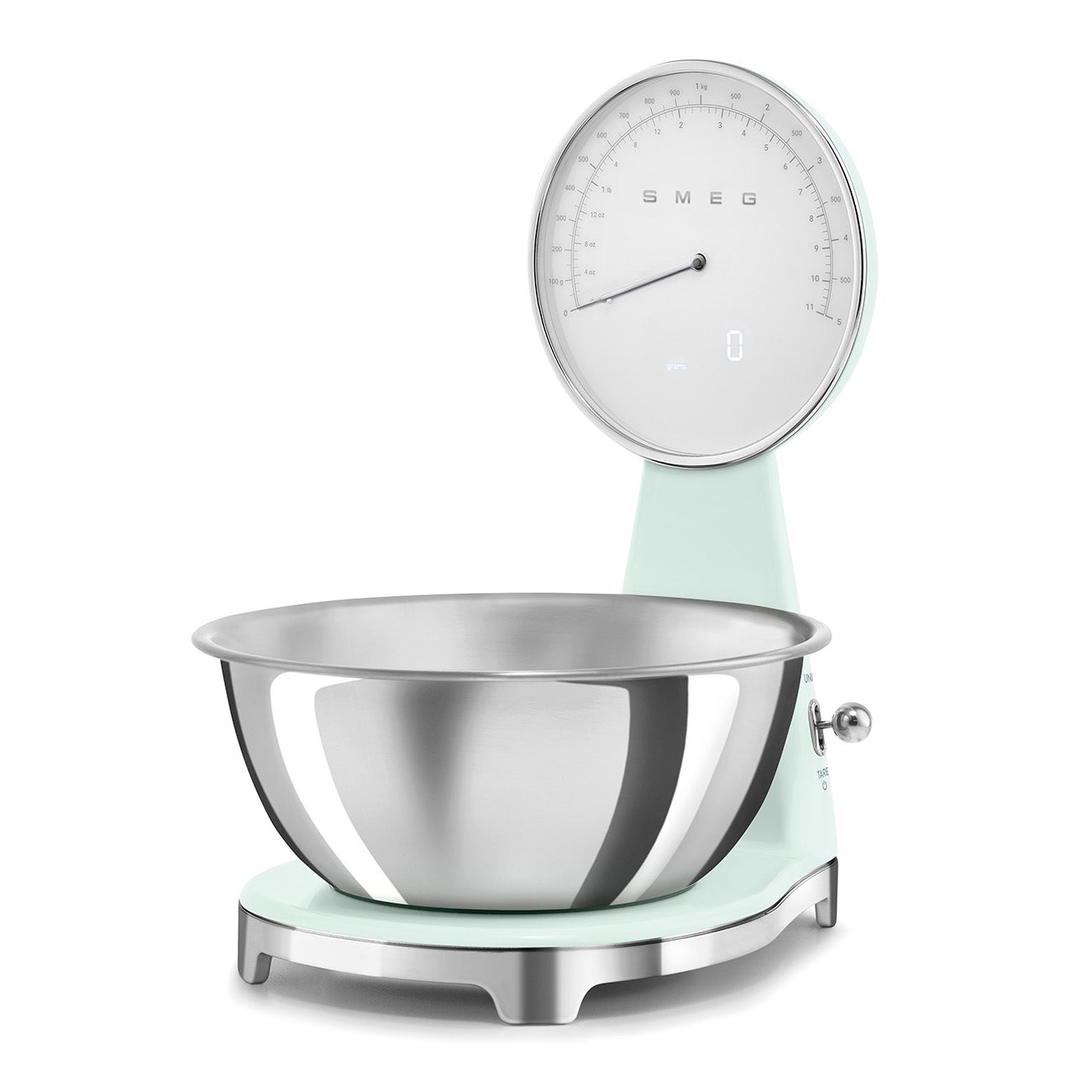 SMEG digital and analog kitchen scale (pastel green)