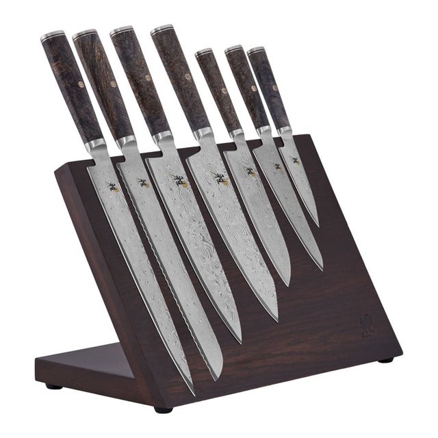 Schmidt Brothers Cutlery 10-piece Black & Brass Knife Block Set