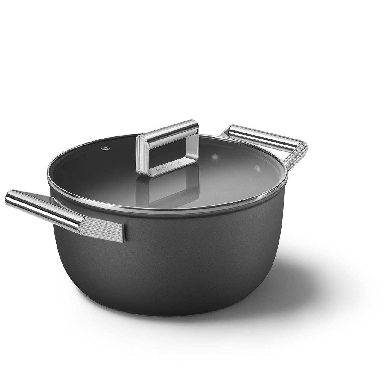 Smeg 5 qt Casserole Dish 9.5 with Lid - Black